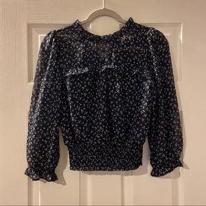 Monteau long sleeved blouse with ruffled sleeves